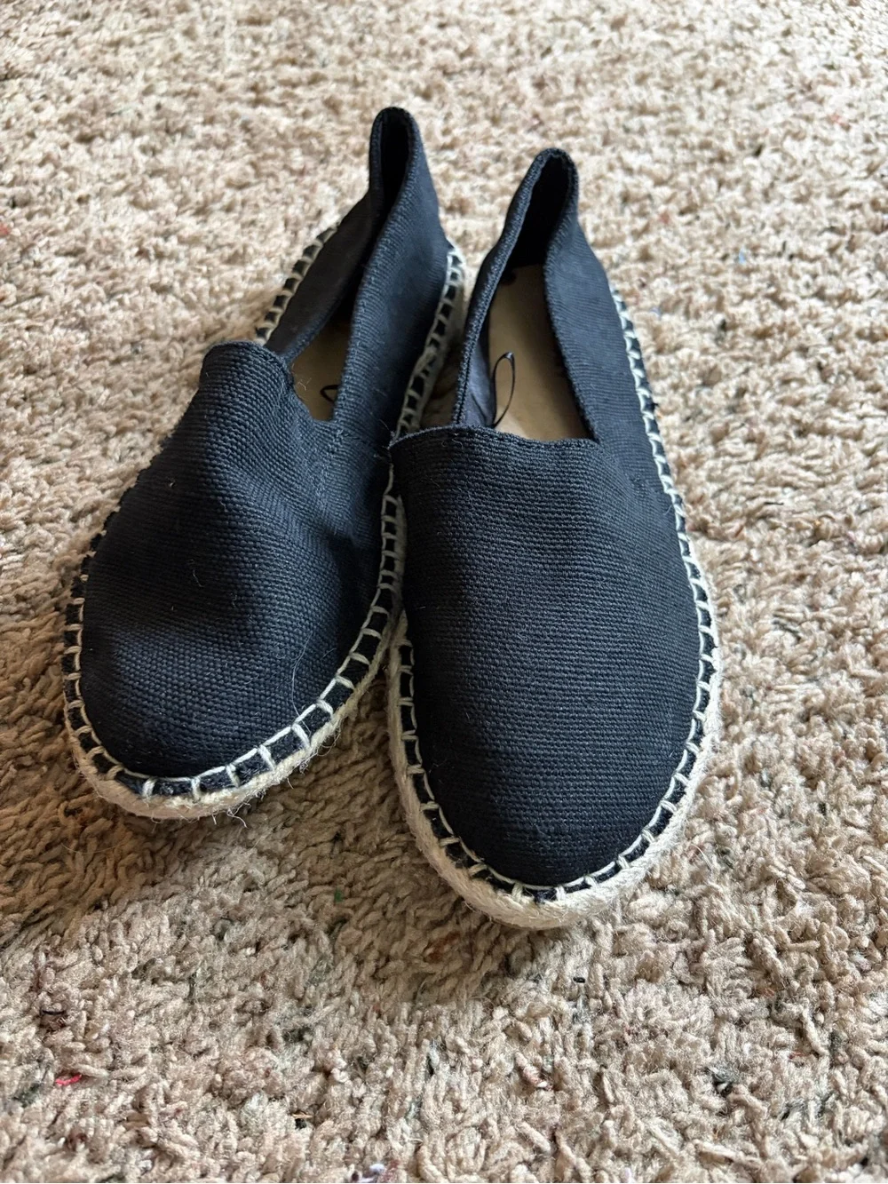 Old Navy Black Canvas Espadrille Flats